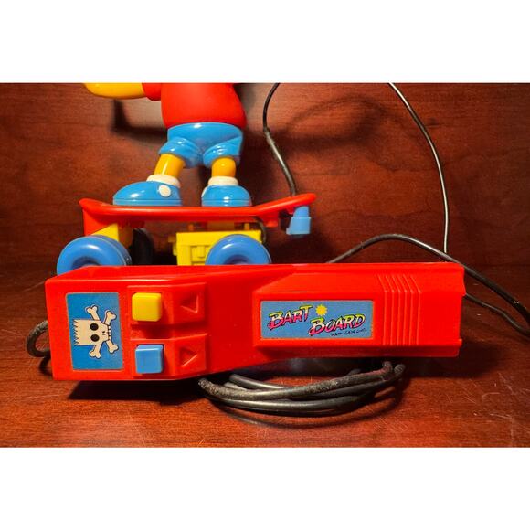 The Simpsons Bart Simpson Figure Remote Control Skateboard Toy Mattel 1990 Works - Picture 3 of 7